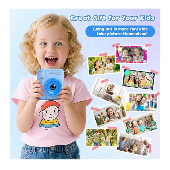 Kids Camera Toys for Girls Boys - Instant Print Digital Toy Girl Boy 3-12yrs Old - Picture 2 of 5